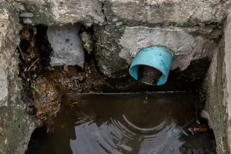 Outdoor drains clogged